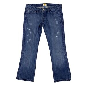 Antik Denim Embellished Rhinestone Bootcut Jeans Womens 29 Blue Low Rise Western